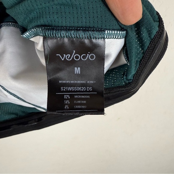 Velocio Men’s Micromodal Cycling Jersey With Pockets Deep Sea Zipperless - Picture 5 of 10